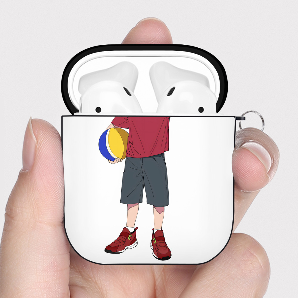 （画像用） 呪術廻戦 Jujutsu Kaisen AirPods 第2世代保護ケース ハードシェル ブラック 耐衝撃・防指紋・カラビナ付き