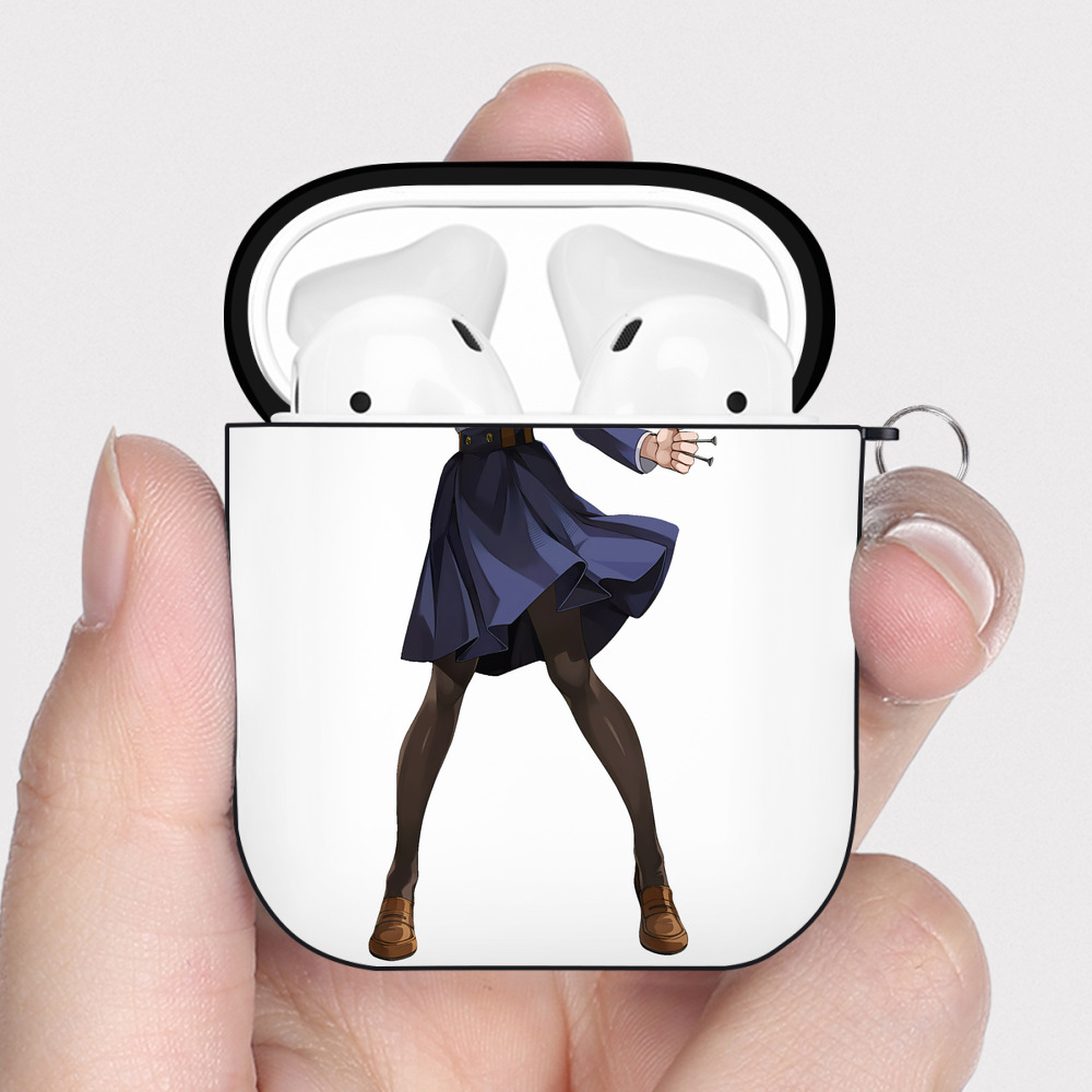 （画像用） 呪術廻戦 Jujutsu Kaisen AirPods 第2世代保護ケース ハードシェル ブラック 耐衝撃・防指紋・カラビナ付き