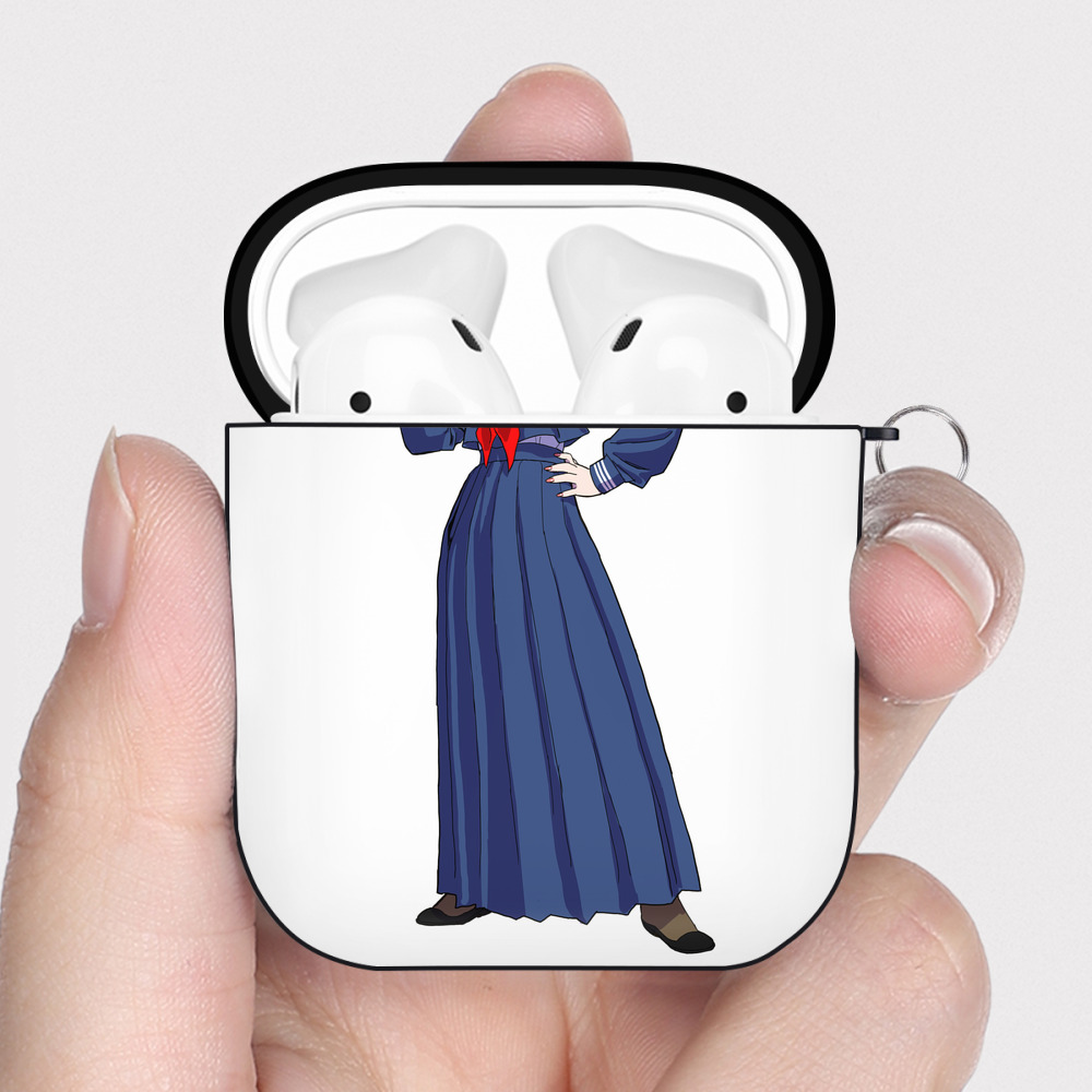 （画像用） 呪術廻戦 Jujutsu Kaisen AirPods 第2世代保護ケース ハードシェル ブラック 耐衝撃・防指紋・カラビナ付き