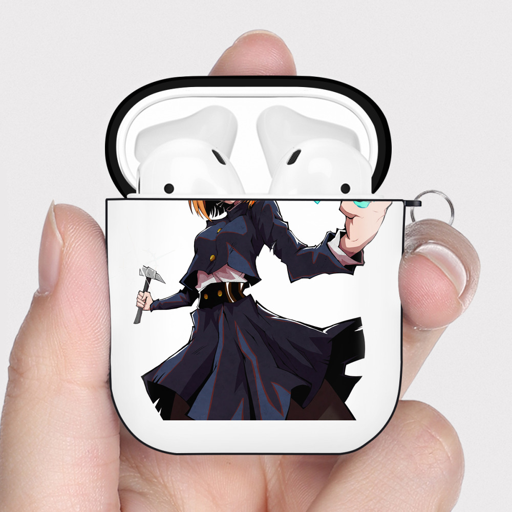 （画像用） 呪術廻戦 Jujutsu Kaisen AirPods 第2世代保護ケース ハードシェル ブラック 耐衝撃・防指紋・カラビナ付き