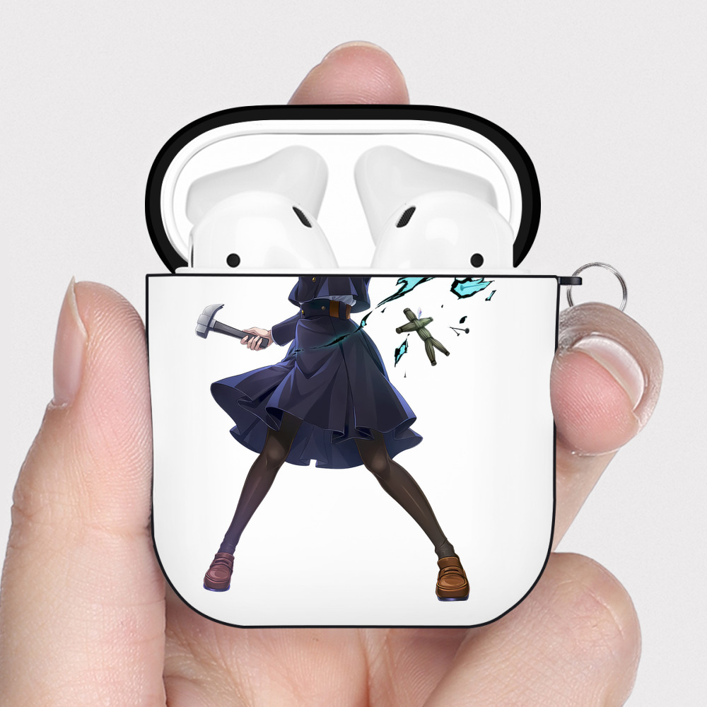 （画像用） 呪術廻戦 Jujutsu Kaisen AirPods 第2世代保護ケース ハードシェル ブラック 耐衝撃・防指紋・カラビナ付き