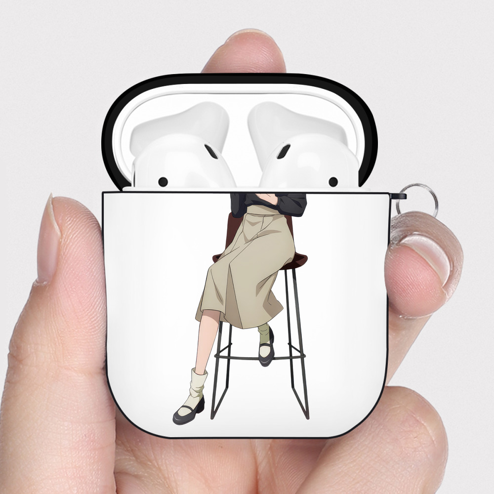 （画像用） 呪術廻戦 Jujutsu Kaisen AirPods 第2世代保護ケース ハードシェル ブラック 耐衝撃・防指紋・カラビナ付き