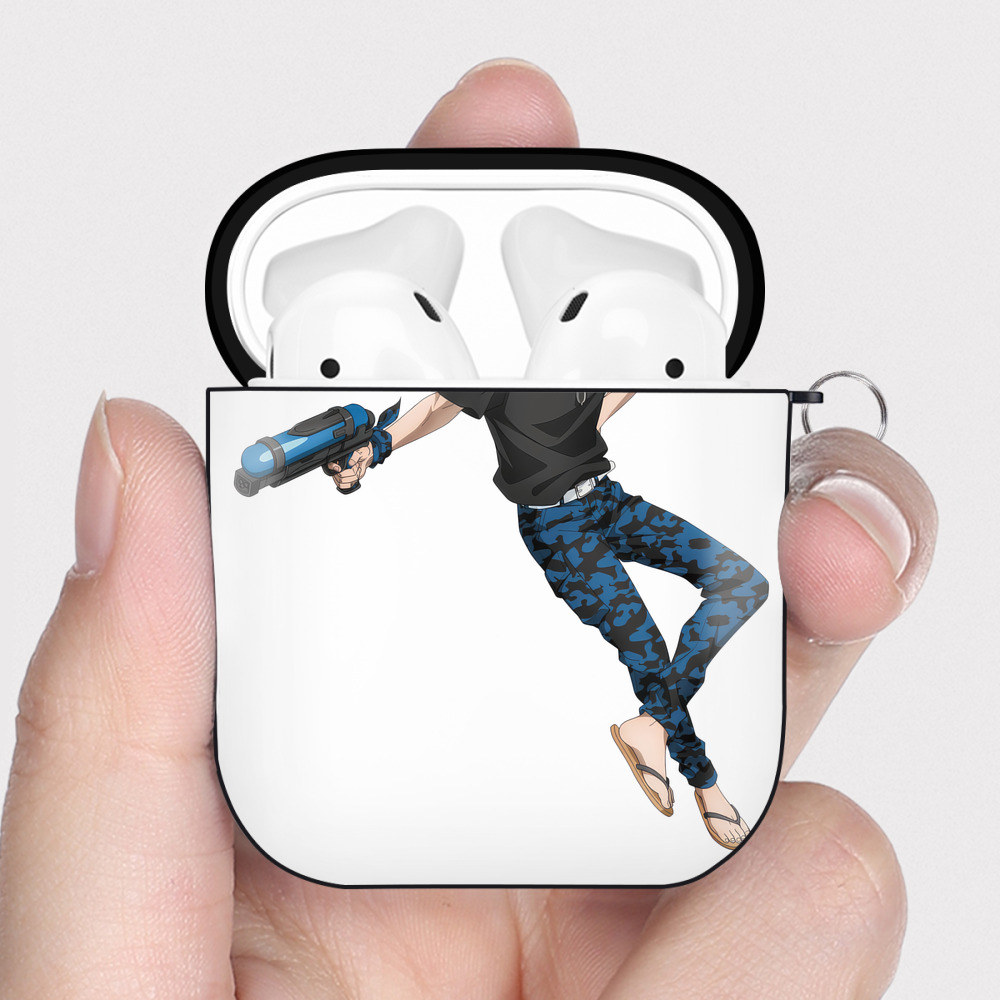 （画像用） 呪術廻戦 Jujutsu Kaisen AirPods 第2世代保護ケース ハードシェル ブラック 耐衝撃・防指紋・カラビナ付き