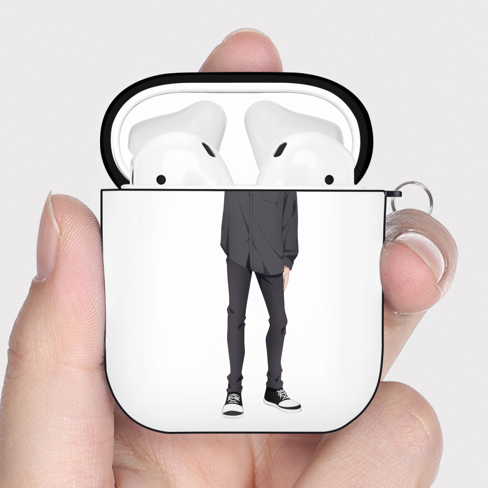 （画像用） 呪術廻戦 Jujutsu Kaisen AirPods 第2世代保護ケース ハードシェル ブラック 耐衝撃・防指紋・カラビナ付き