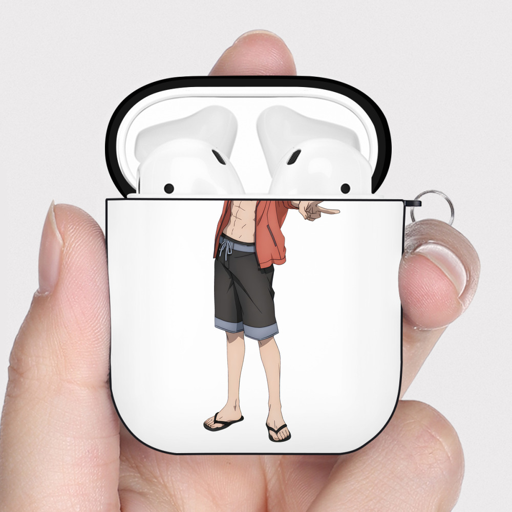 （画像用） 呪術廻戦 Jujutsu Kaisen AirPods 第2世代保護ケース ハードシェル ブラック 耐衝撃・防指紋・カラビナ付き