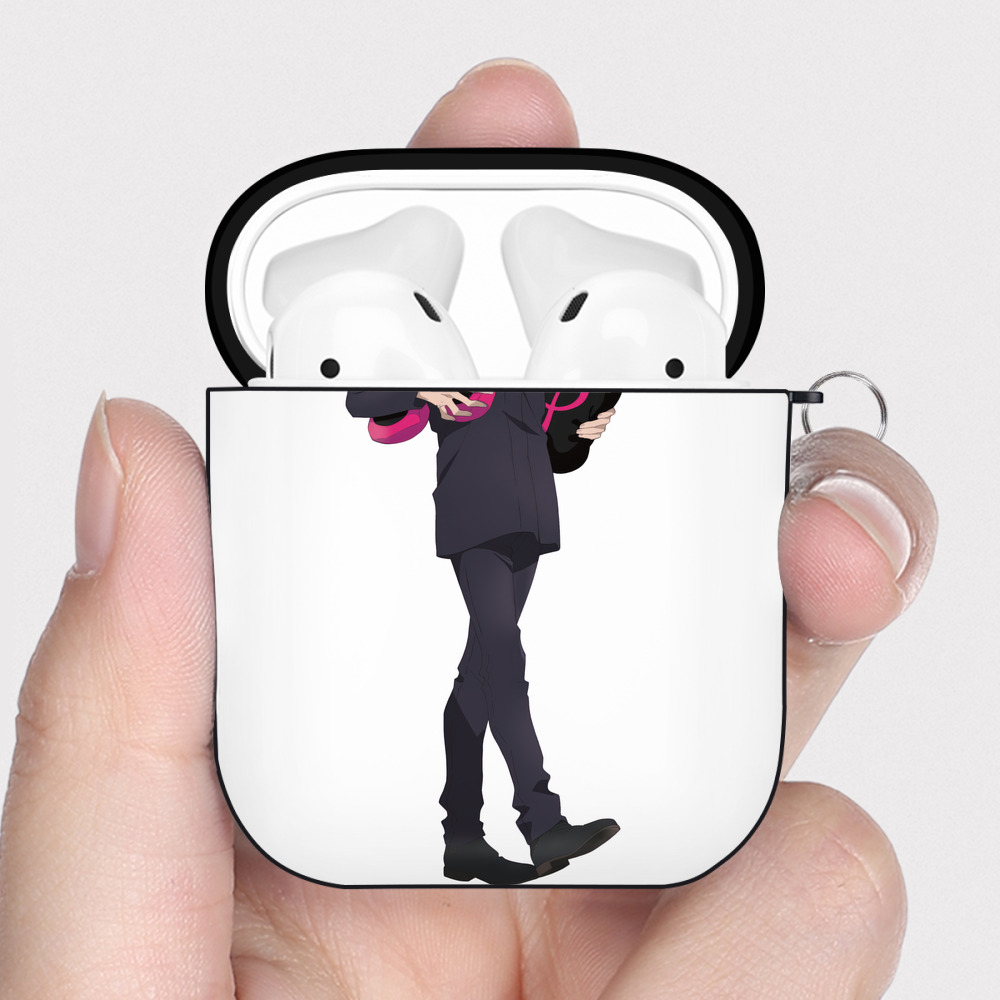 （画像用） 呪術廻戦 Jujutsu Kaisen AirPods 第2世代保護ケース ハードシェル ブラック 耐衝撃・防指紋・カラビナ付き