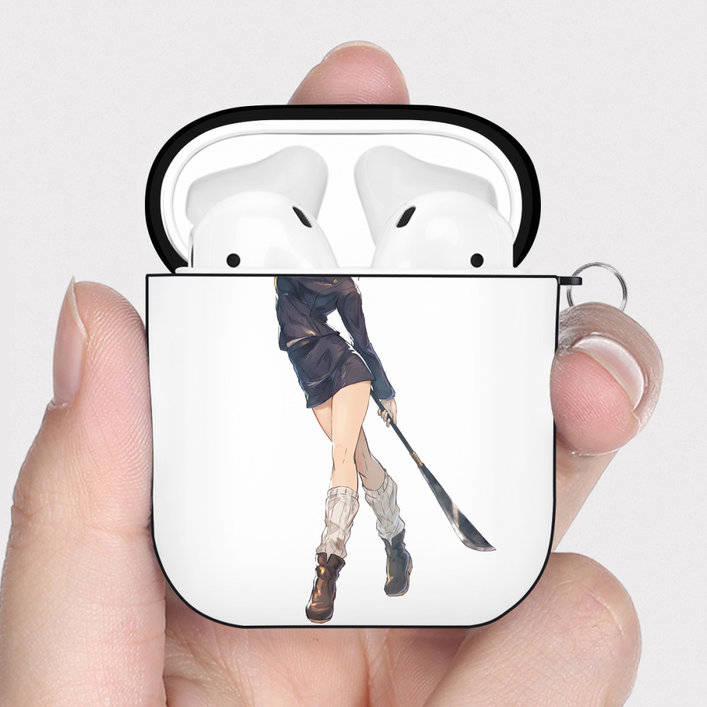 （画像用） 呪術廻戦 Jujutsu Kaisen AirPods 第2世代保護ケース ハードシェル ブラック 耐衝撃・防指紋・カラビナ付き