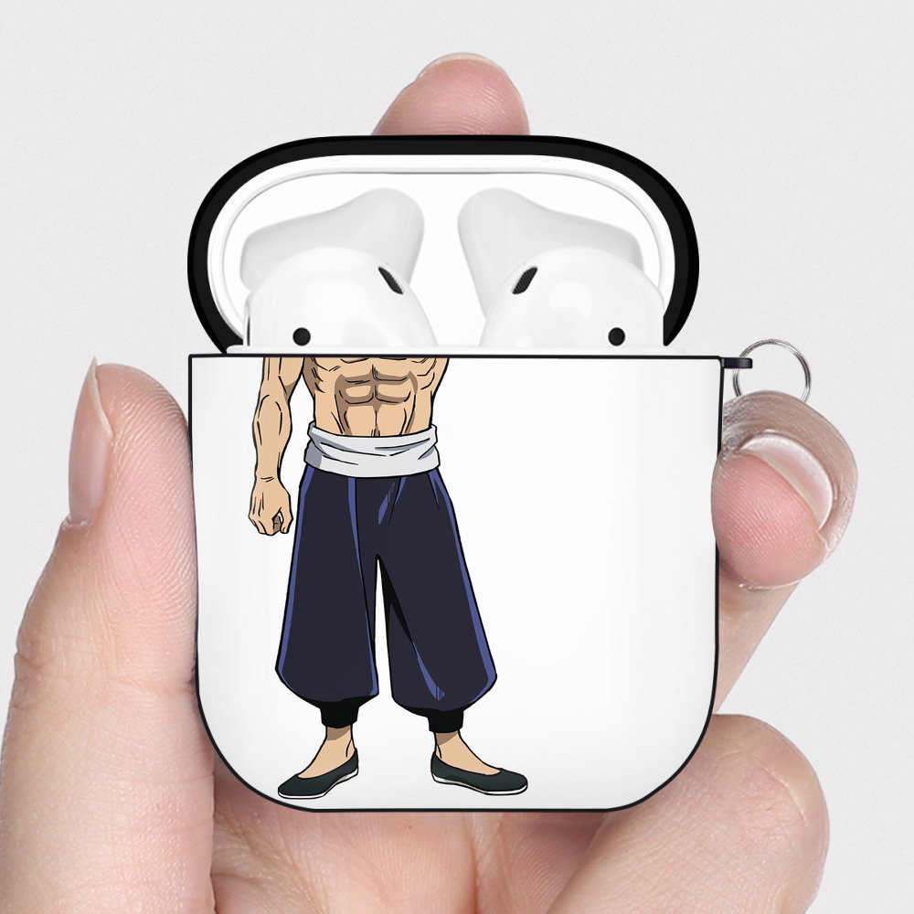（画像用） 呪術廻戦 Jujutsu Kaisen AirPods 第2世代保護ケース ハードシェル ブラック 耐衝撃・防指紋・カラビナ付き