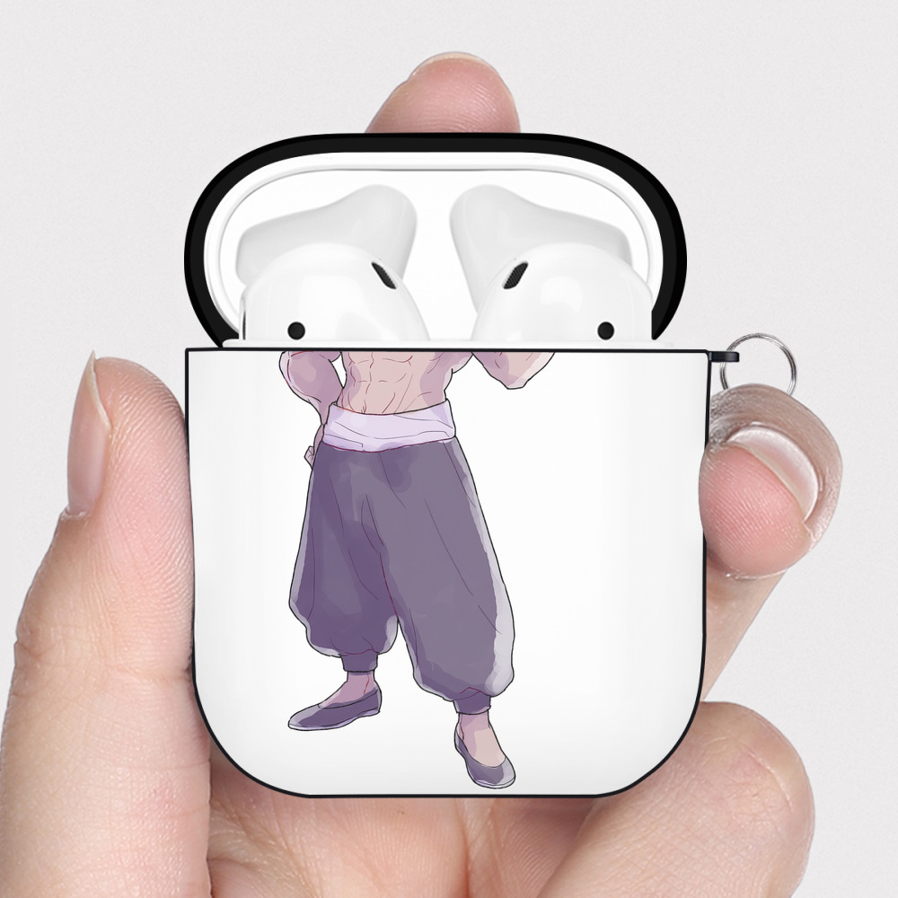 （画像用） 呪術廻戦 Jujutsu Kaisen AirPods 第2世代保護ケース ハードシェル ブラック 耐衝撃・防指紋・カラビナ付き