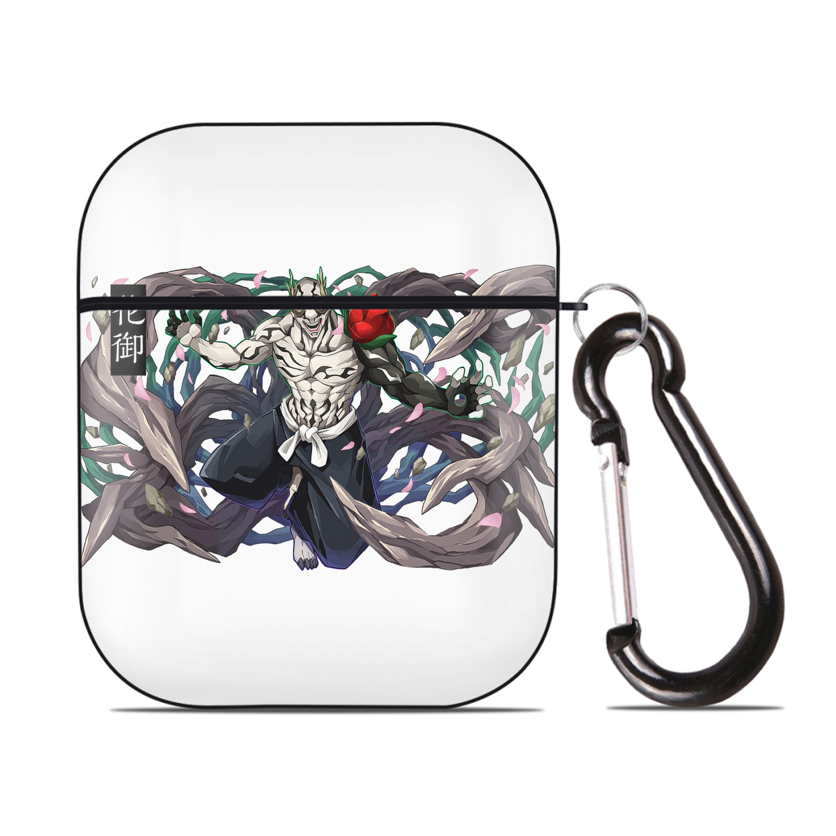 （画像用） 呪術廻戦 Jujutsu Kaisen AirPods 第2世代保護ケース ハードシェル ブラック 耐衝撃・防指紋・カラビナ付き