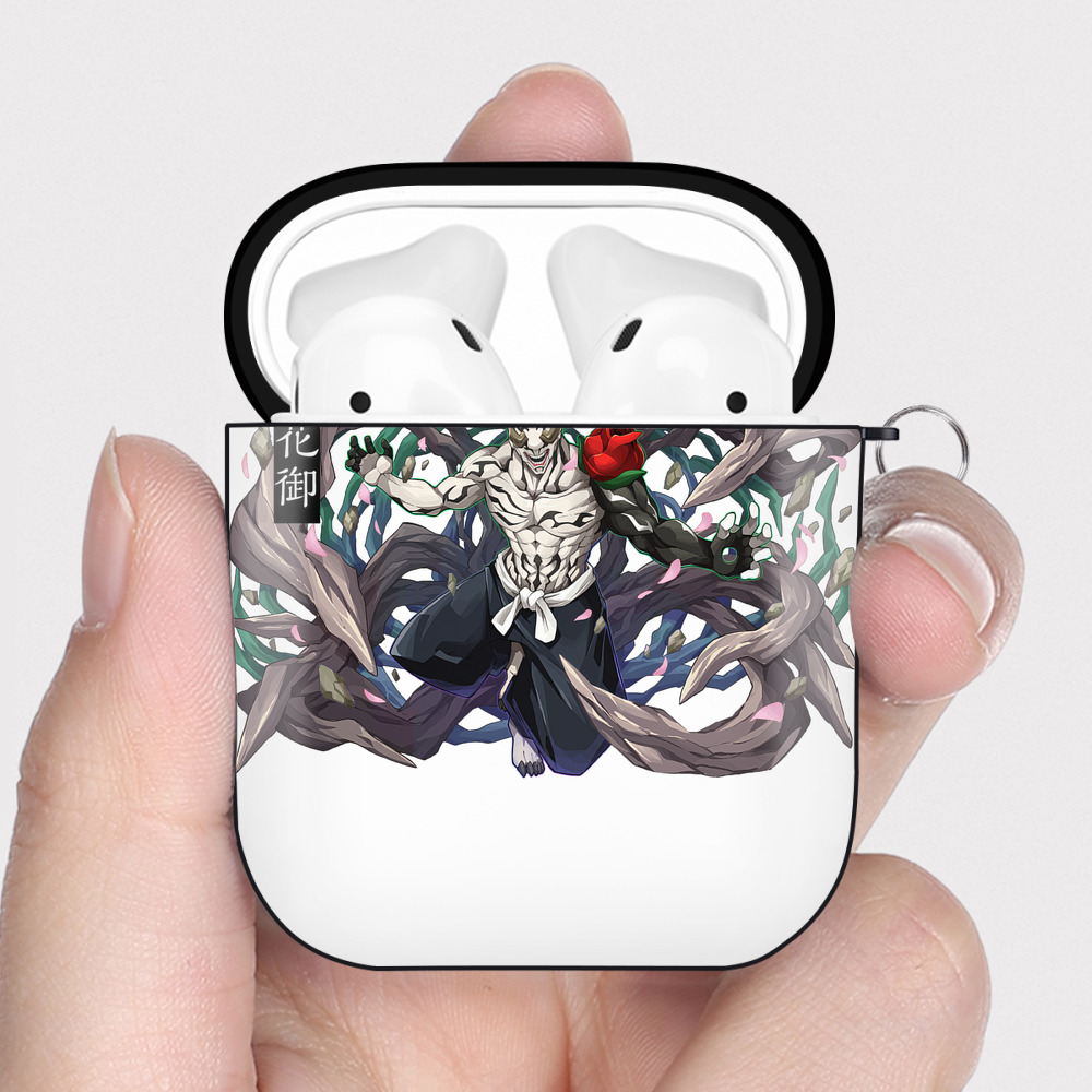 （画像用） 呪術廻戦 Jujutsu Kaisen AirPods 第2世代保護ケース ハードシェル ブラック 耐衝撃・防指紋・カラビナ付き