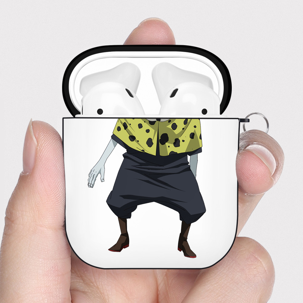 （画像用） 呪術廻戦 Jujutsu Kaisen AirPods 第2世代保護ケース ハードシェル ブラック 耐衝撃・防指紋・カラビナ付き