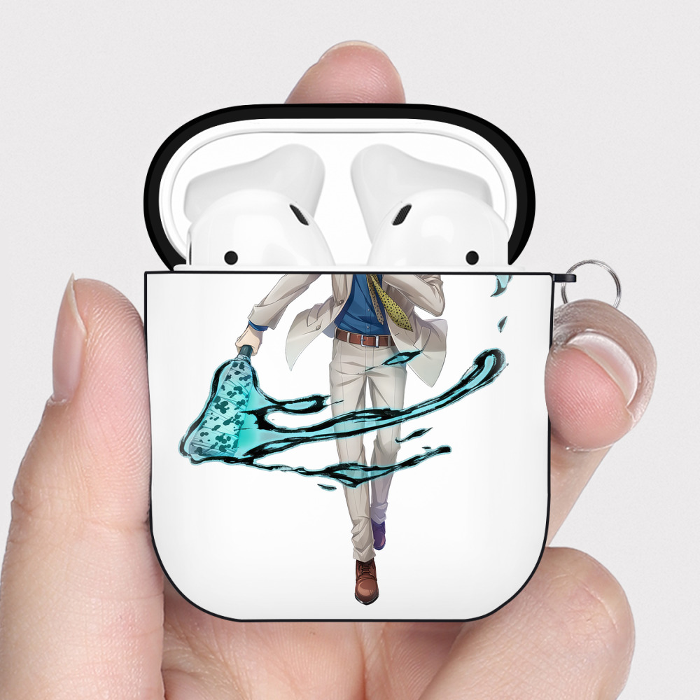 （画像用） 呪術廻戦 Jujutsu Kaisen AirPods 第2世代保護ケース ハードシェル ブラック 耐衝撃・防指紋・カラビナ付き