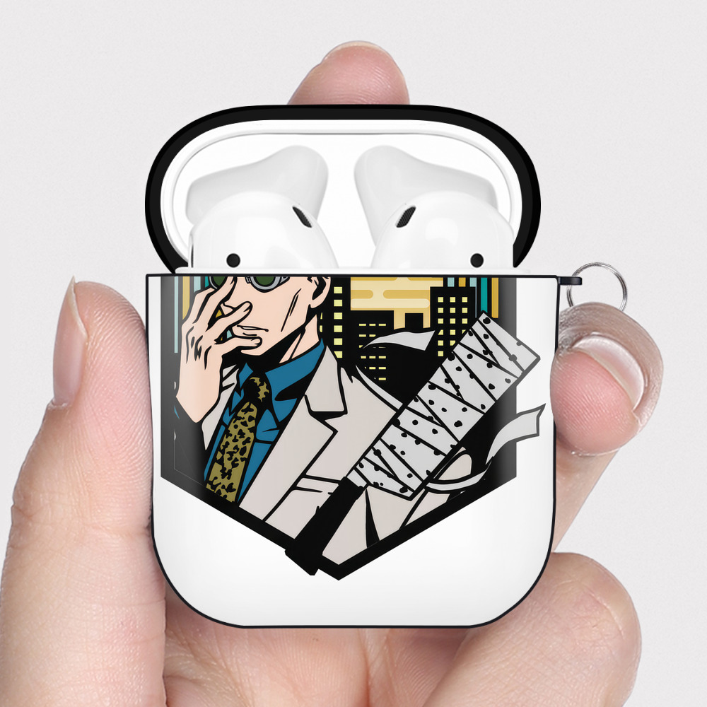 （画像用） 呪術廻戦 Jujutsu Kaisen AirPods 第2世代保護ケース ハードシェル ブラック 耐衝撃・防指紋・カラビナ付き