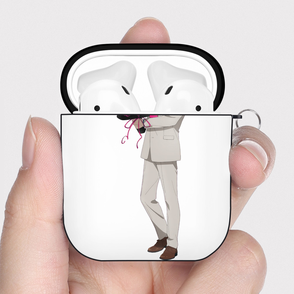 （画像用） 呪術廻戦 Jujutsu Kaisen AirPods 第2世代保護ケース ハードシェル ブラック 耐衝撃・防指紋・カラビナ付き