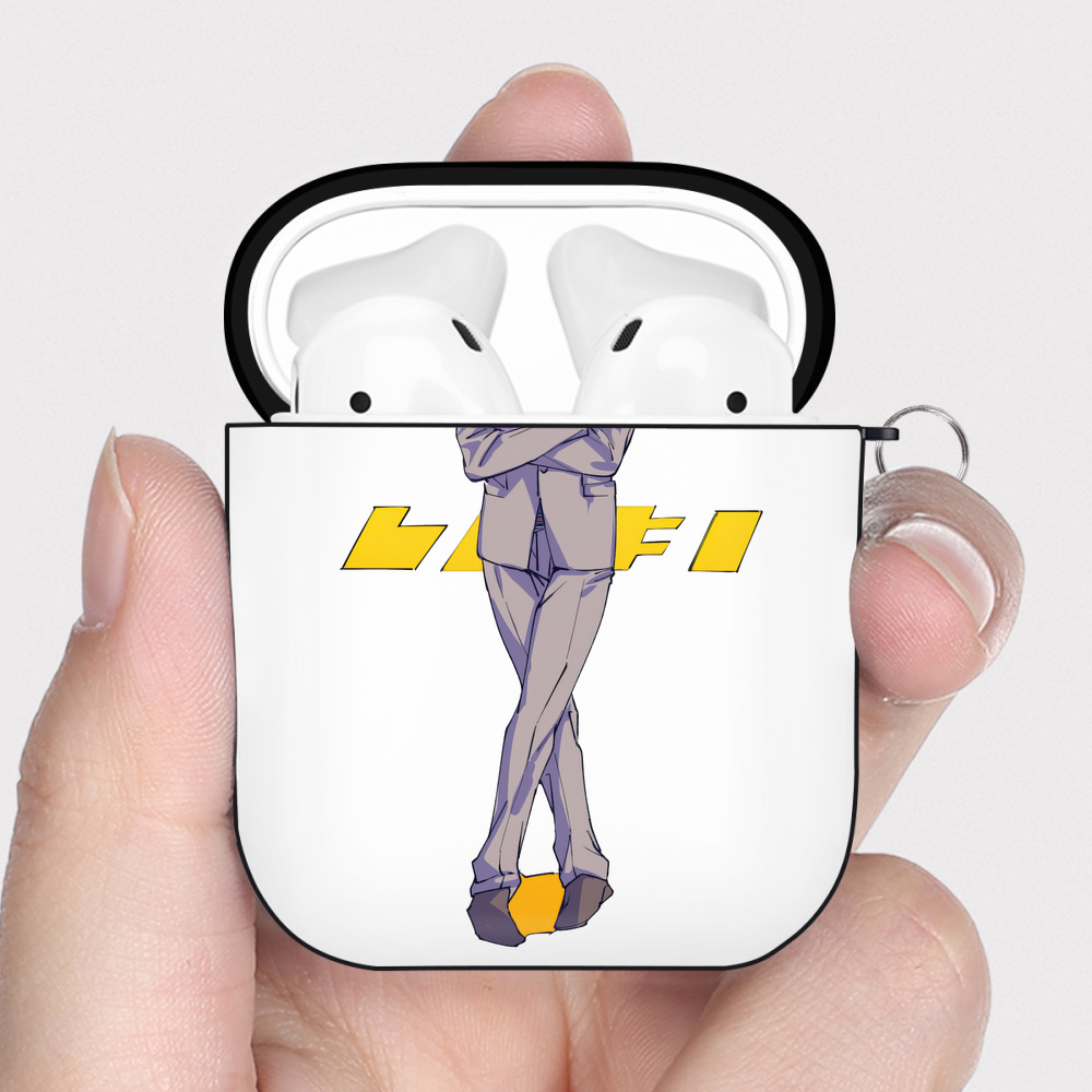 （画像用） 呪術廻戦 Jujutsu Kaisen AirPods 第2世代保護ケース ハードシェル ブラック 耐衝撃・防指紋・カラビナ付き