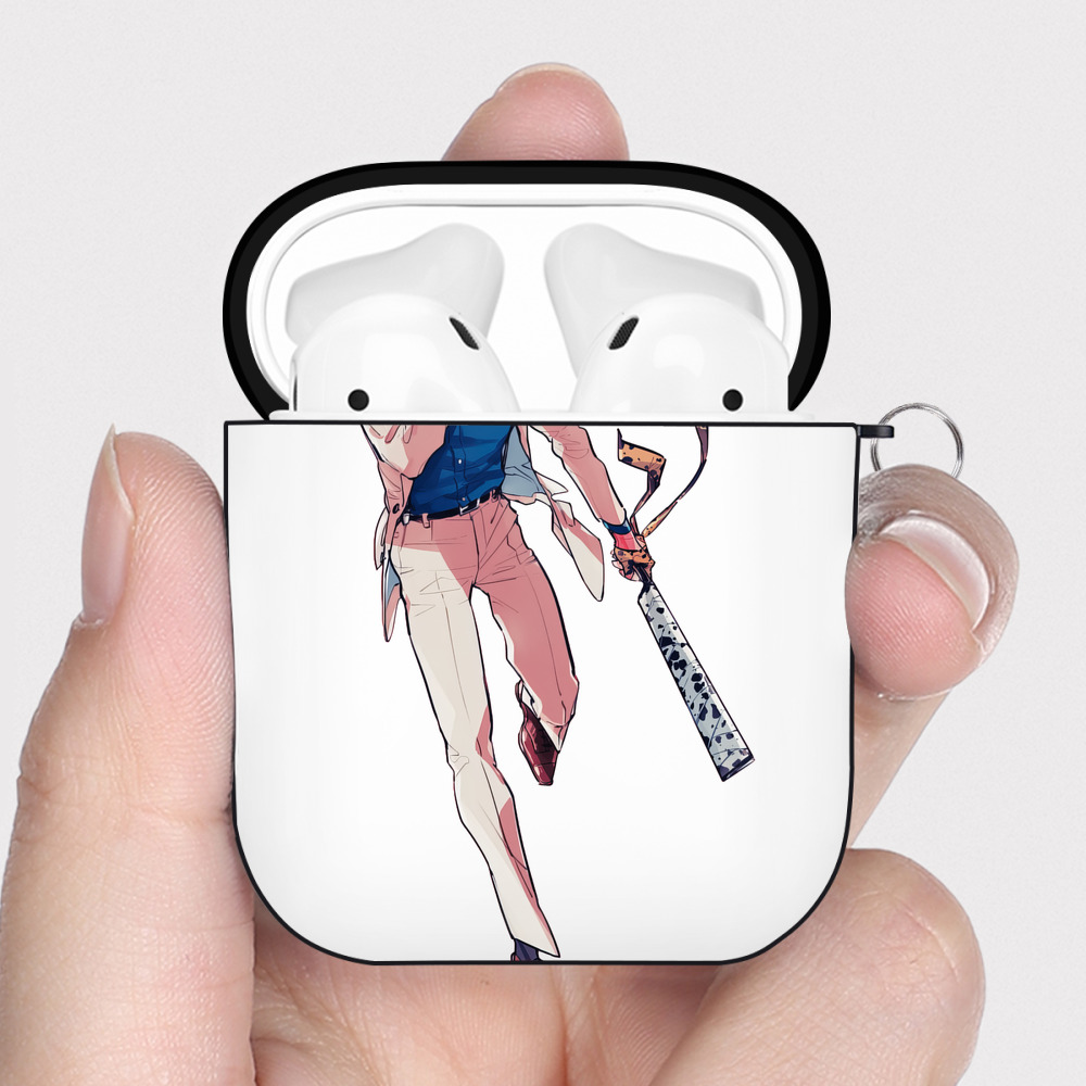 （画像用） 呪術廻戦 Jujutsu Kaisen AirPods 第2世代保護ケース ハードシェル ブラック 耐衝撃・防指紋・カラビナ付き