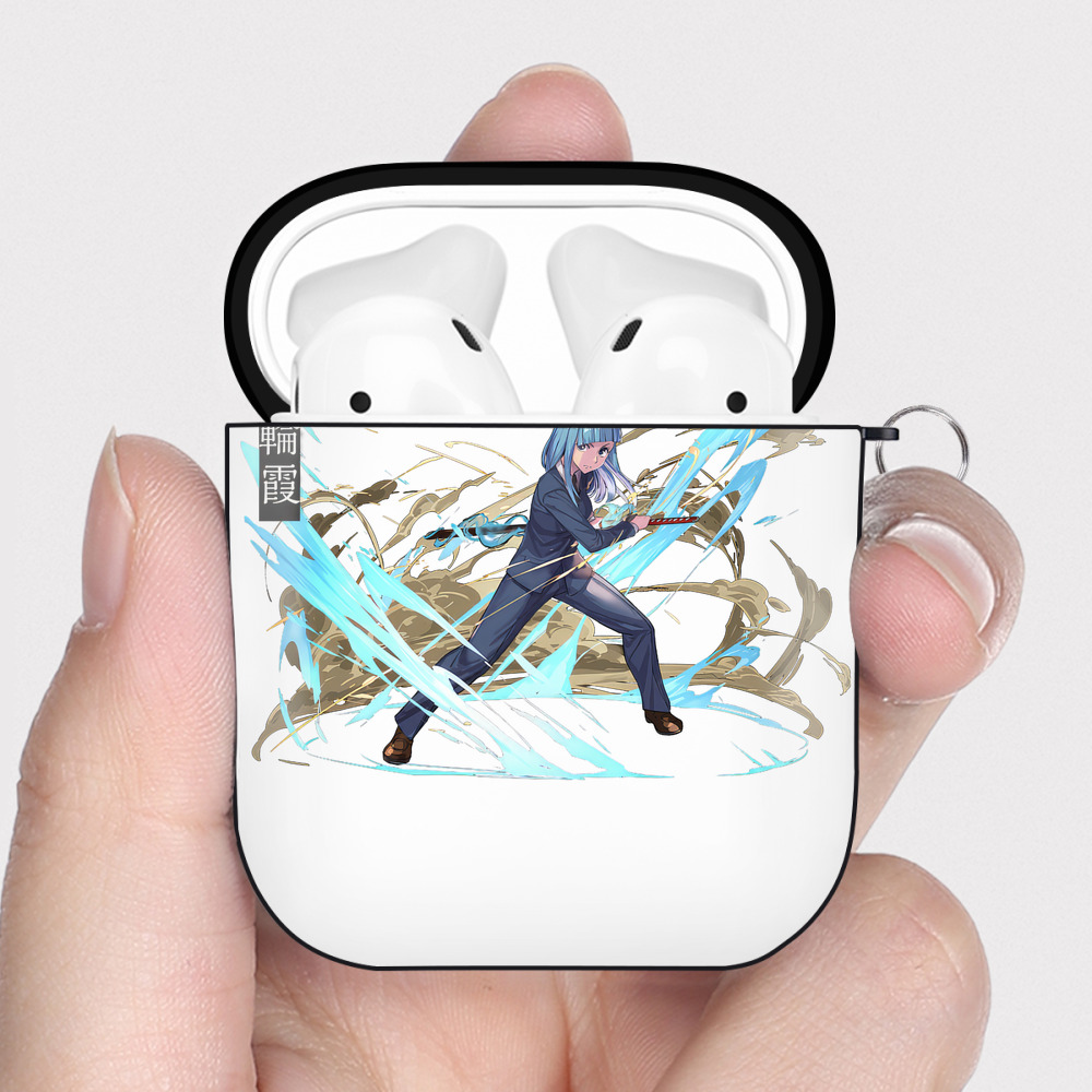 （画像用） 呪術廻戦 Jujutsu Kaisen AirPods 第2世代保護ケース ハードシェル ブラック 耐衝撃・防指紋・カラビナ付き