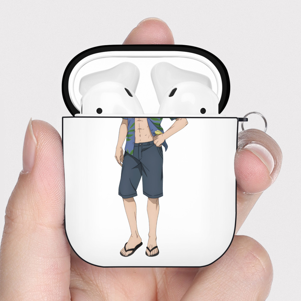 （画像用） 呪術廻戦 Jujutsu Kaisen AirPods 第2世代保護ケース ハードシェル ブラック 耐衝撃・防指紋・カラビナ付き