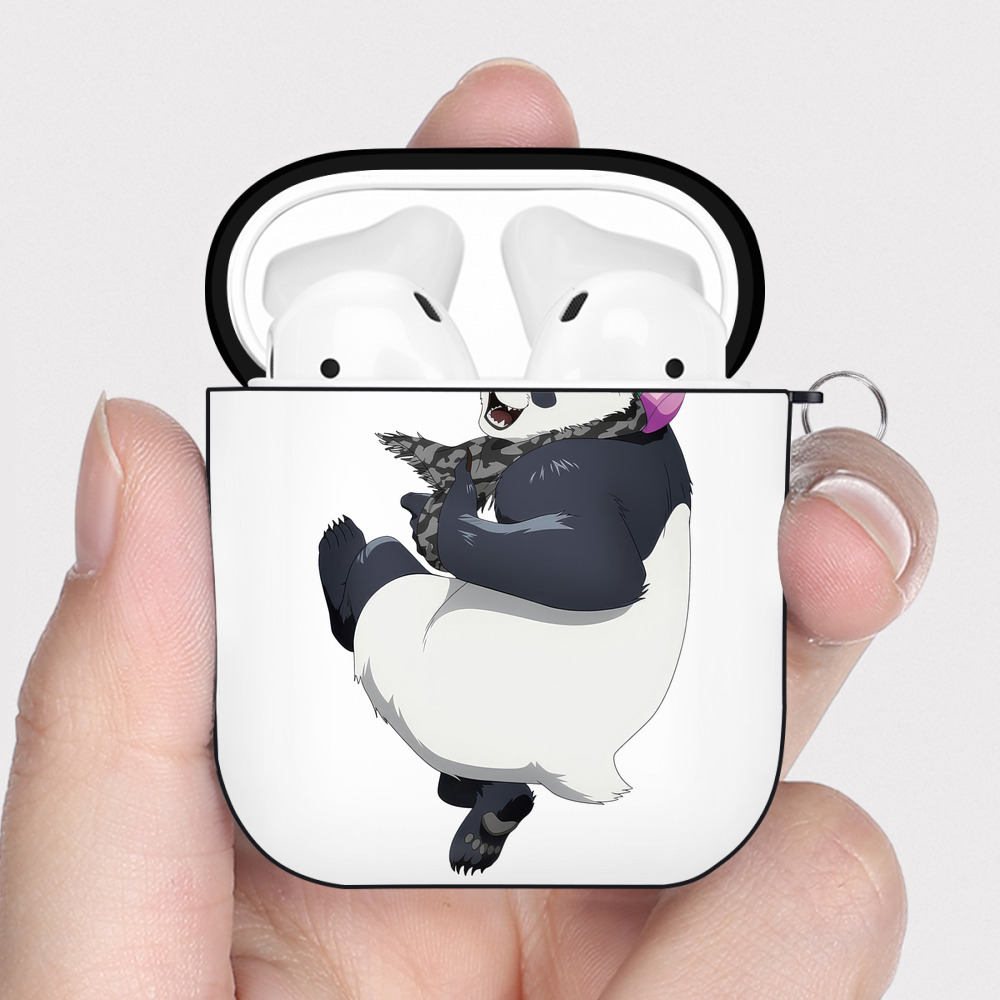 （画像用） 呪術廻戦 Jujutsu Kaisen AirPods 第2世代保護ケース ハードシェル ブラック 耐衝撃・防指紋・カラビナ付き