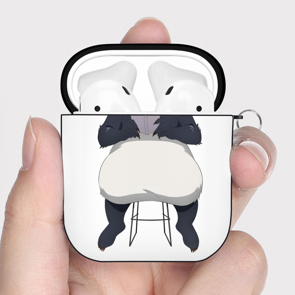 （画像用） 呪術廻戦 Jujutsu Kaisen AirPods 第2世代保護ケース ハードシェル ブラック 耐衝撃・防指紋・カラビナ付き