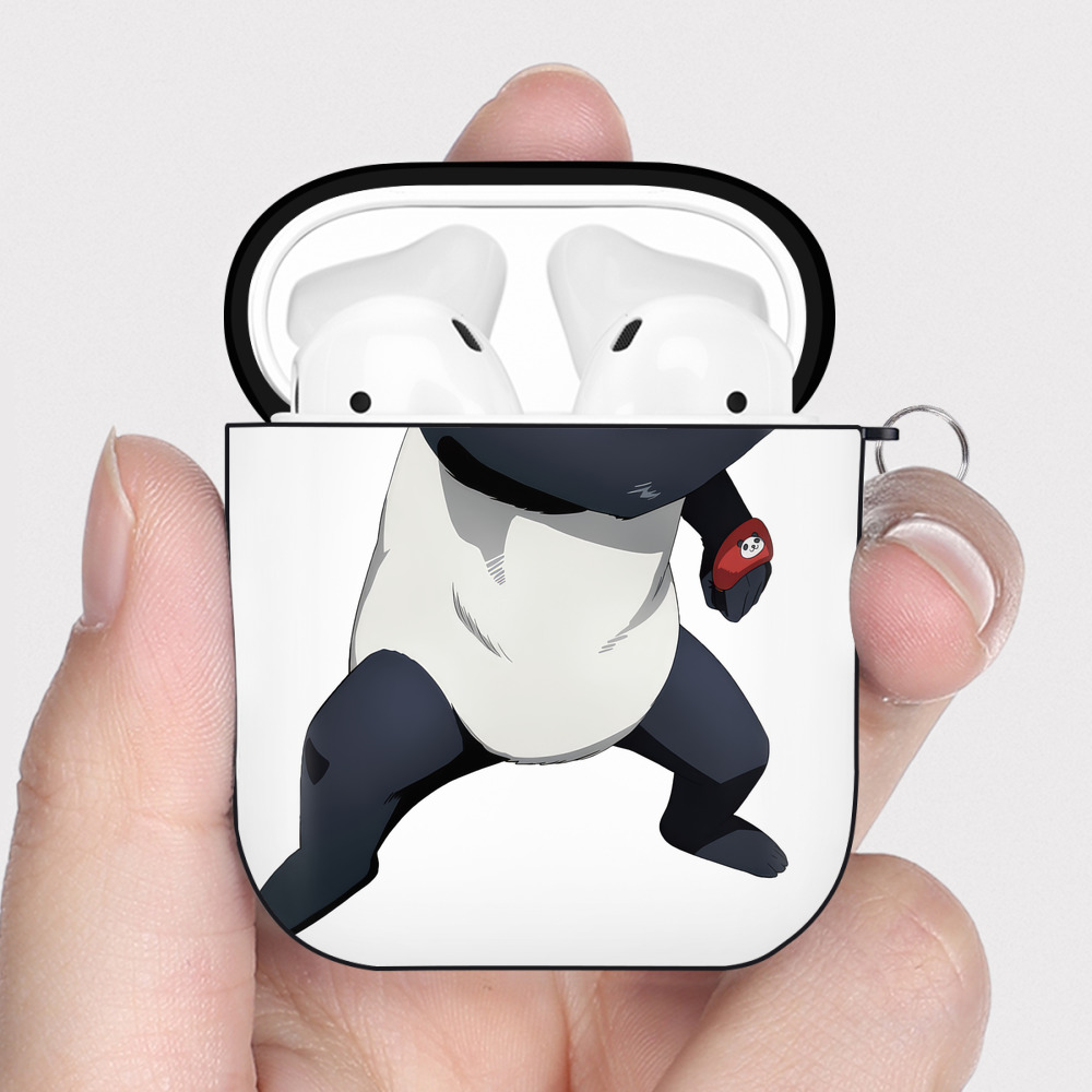 （画像用） 呪術廻戦 Jujutsu Kaisen AirPods 第2世代保護ケース ハードシェル ブラック 耐衝撃・防指紋・カラビナ付き