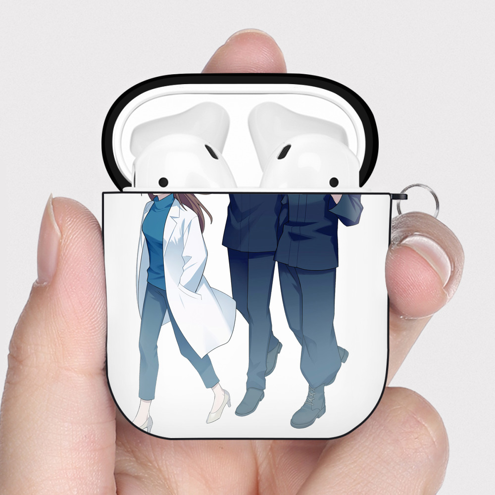 （画像用） 呪術廻戦 Jujutsu Kaisen AirPods 第2世代保護ケース ハードシェル ブラック 耐衝撃・防指紋・カラビナ付き