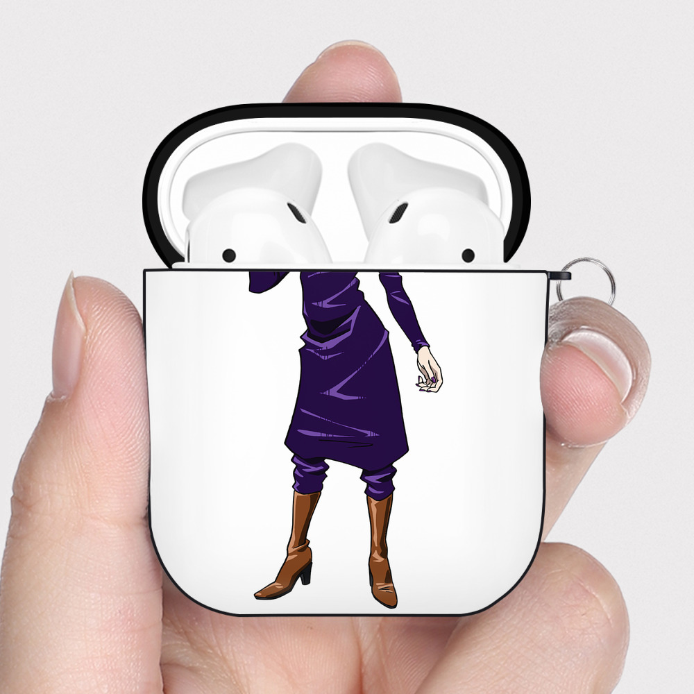 （画像用） 呪術廻戦 Jujutsu Kaisen AirPods 第2世代保護ケース ハードシェル ブラック 耐衝撃・防指紋・カラビナ付き