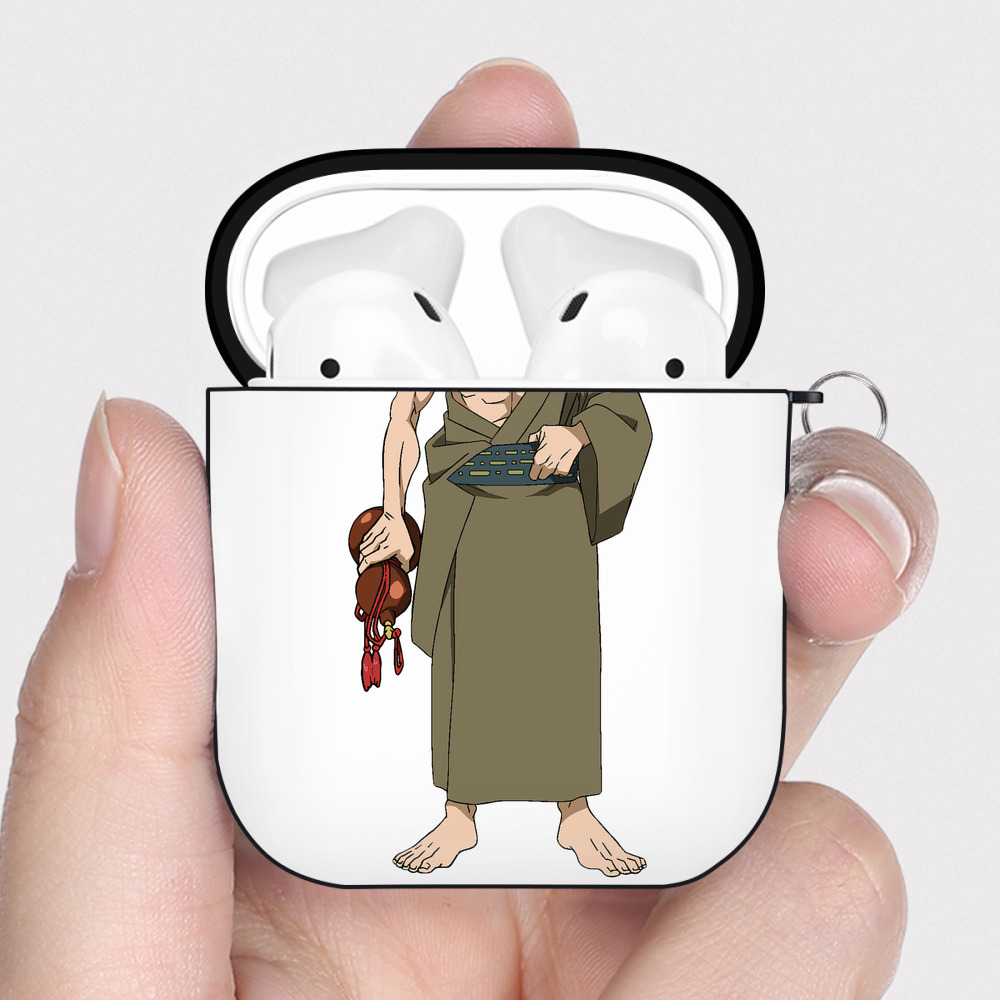 （画像用） 呪術廻戦 Jujutsu Kaisen AirPods 第2世代保護ケース ハードシェル ブラック 耐衝撃・防指紋・カラビナ付き
