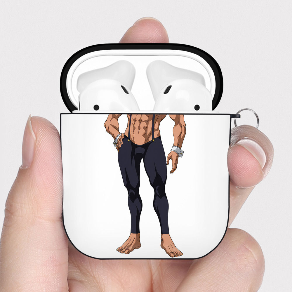 （画像用） 呪術廻戦 Jujutsu Kaisen AirPods 第2世代保護ケース ハードシェル ブラック 耐衝撃・防指紋・カラビナ付き