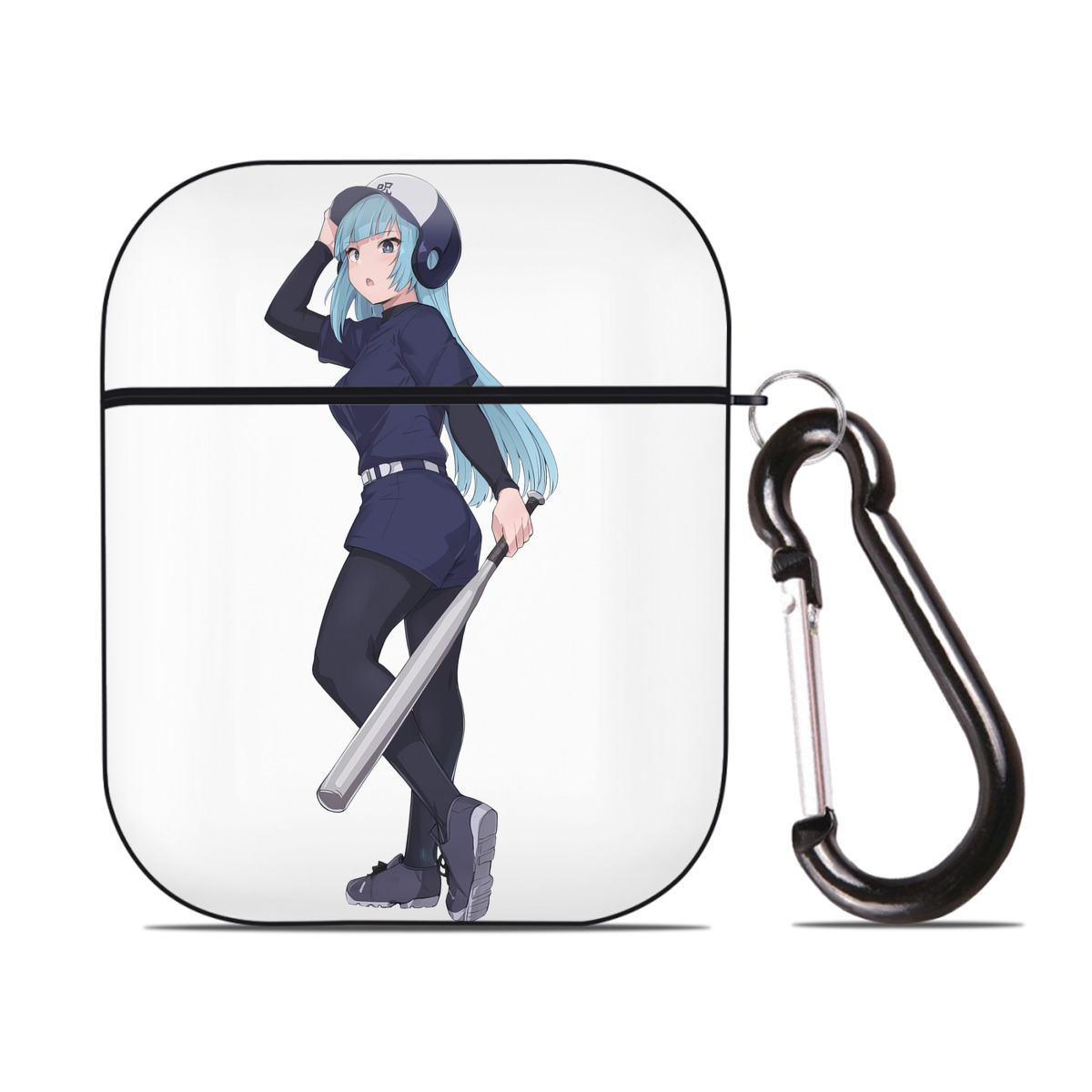 （画像用） 呪術廻戦 Jujutsu Kaisen AirPods 第2世代保護ケース ハードシェル ブラック 耐衝撃・防指紋・カラビナ付き