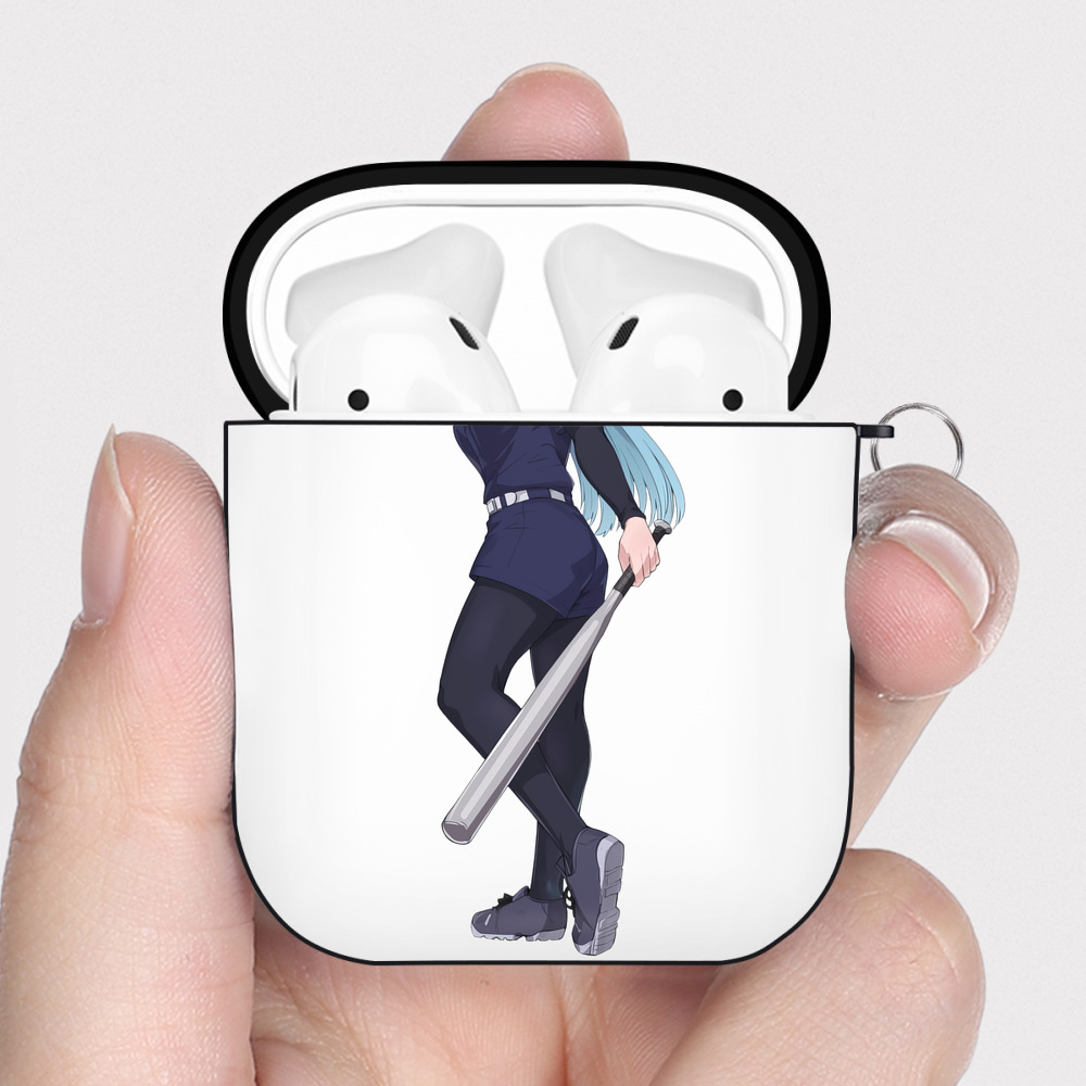 （画像用） 呪術廻戦 Jujutsu Kaisen AirPods 第2世代保護ケース ハードシェル ブラック 耐衝撃・防指紋・カラビナ付き