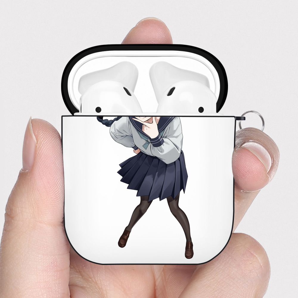 （画像用） 呪術廻戦 Jujutsu Kaisen AirPods 第2世代保護ケース ハードシェル ブラック 耐衝撃・防指紋・カラビナ付き
