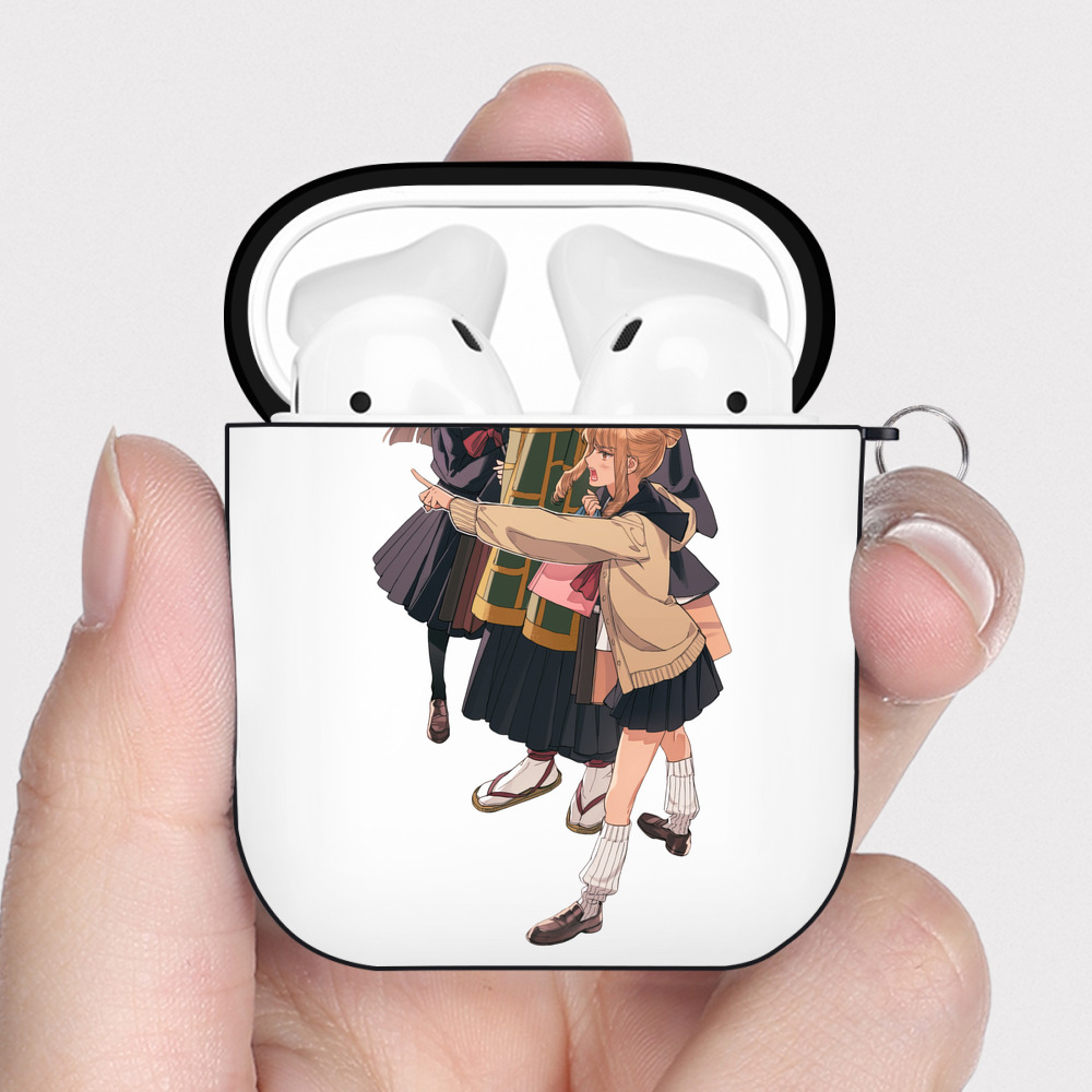 （画像用） 呪術廻戦 Jujutsu Kaisen AirPods 第2世代保護ケース ハードシェル ブラック 耐衝撃・防指紋・カラビナ付き