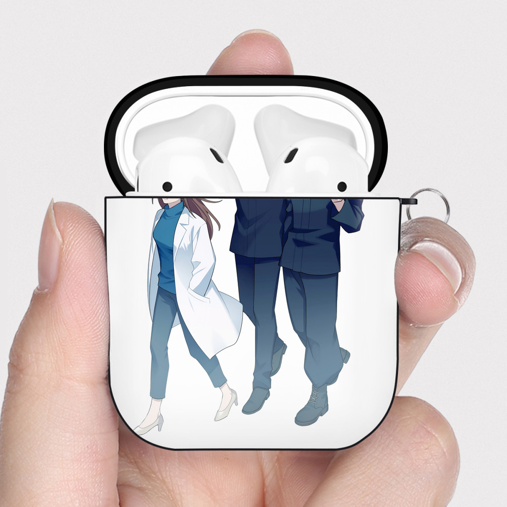 （画像用） 呪術廻戦 Jujutsu Kaisen AirPods 第2世代保護ケース ハードシェル ブラック 耐衝撃・防指紋・カラビナ付き