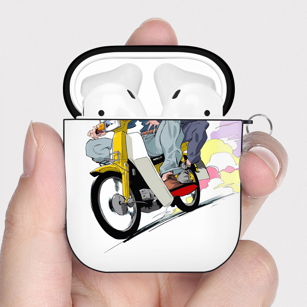 （画像用） 呪術廻戦 Jujutsu Kaisen AirPods 第2世代保護ケース ハードシェル ブラック 耐衝撃・防指紋・カラビナ付き