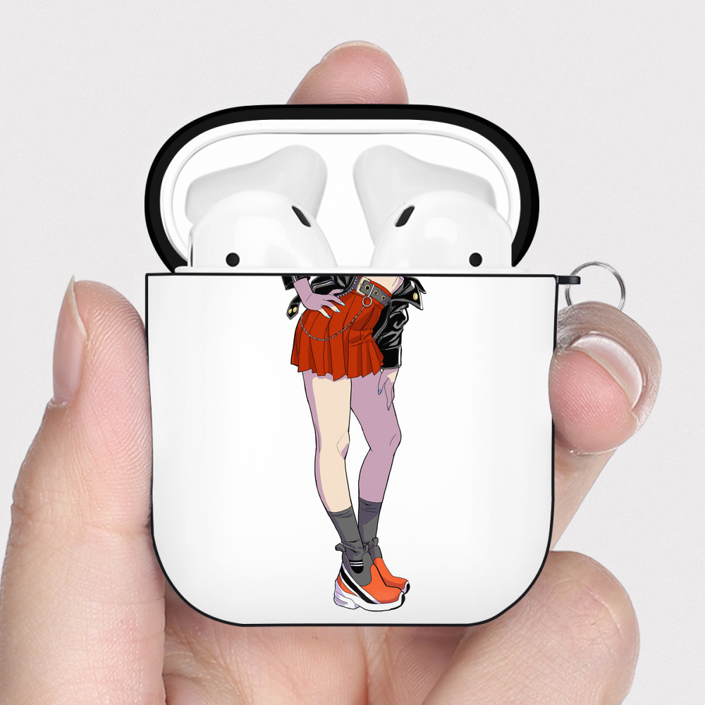 （画像用） 呪術廻戦 Jujutsu Kaisen AirPods 第2世代保護ケース ハードシェル ブラック 耐衝撃・防指紋・カラビナ付き