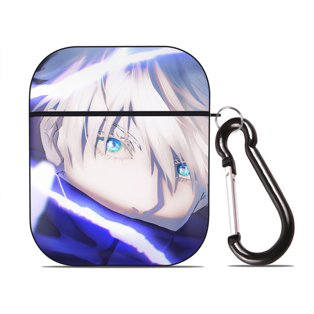 （画像用） 呪術廻戦 Jujutsu Kaisen AirPods 第2世代保護ケース ハードシェル ブラック 耐衝撃・防指紋・カラビナ付き