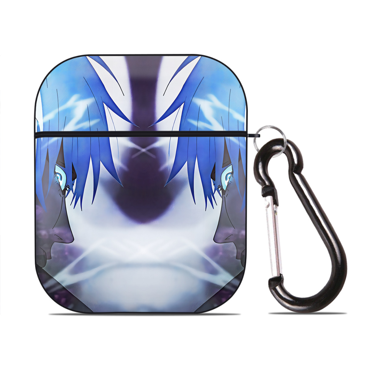 （画像用） 呪術廻戦 Jujutsu Kaisen AirPods 第2世代保護ケース ハードシェル ブラック 耐衝撃・防指紋・カラビナ付き