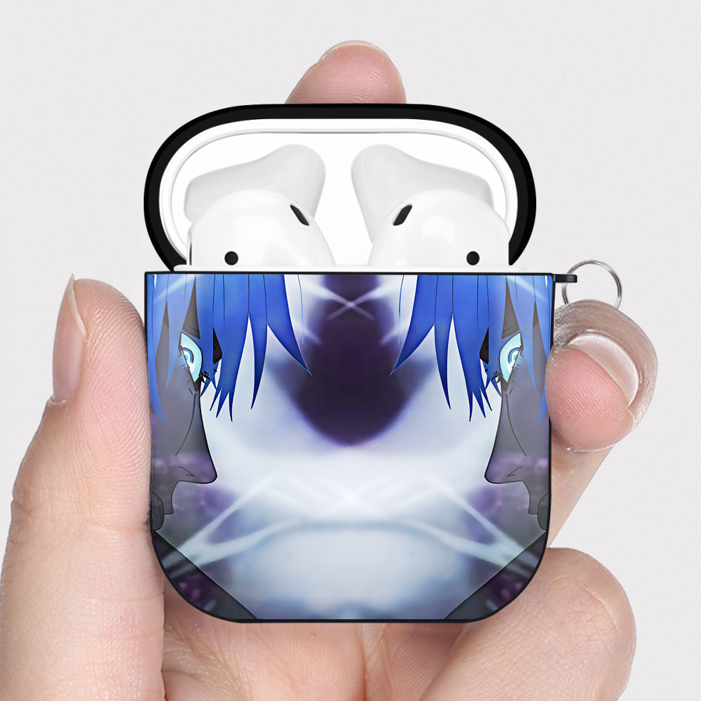 （画像用） 呪術廻戦 Jujutsu Kaisen AirPods 第2世代保護ケース ハードシェル ブラック 耐衝撃・防指紋・カラビナ付き