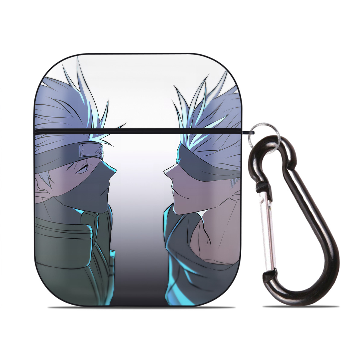 （画像用） 呪術廻戦 Jujutsu Kaisen AirPods 第2世代保護ケース ハードシェル ブラック 耐衝撃・防指紋・カラビナ付き