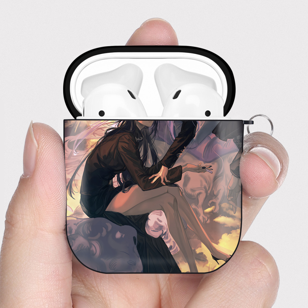 （画像用） 呪術廻戦 Jujutsu Kaisen AirPods 第2世代保護ケース ハードシェル ブラック 耐衝撃・防指紋・カラビナ付き