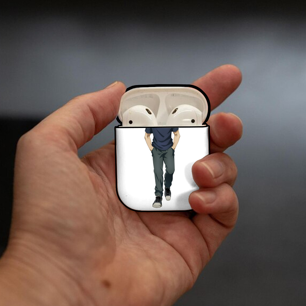 呪術廻戦 Jujutsu Kaisen AirPods 第2世代保護ケース ハードシェル ブラック 耐衝撃・防指紋・カラビナ付き