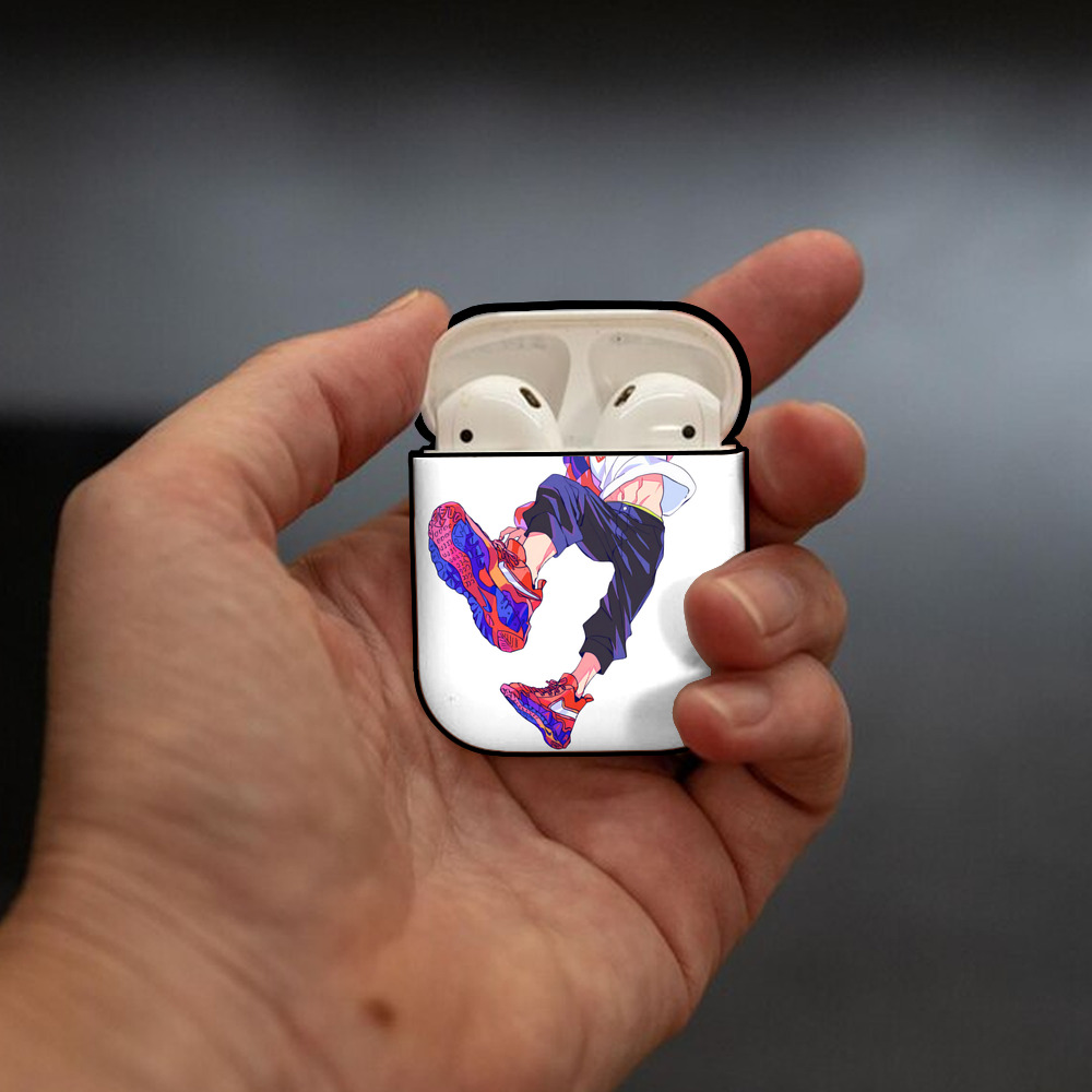 呪術廻戦 Jujutsu Kaisen AirPods 第2世代保護ケース ハードシェル ブラック 耐衝撃・防指紋・カラビナ付き