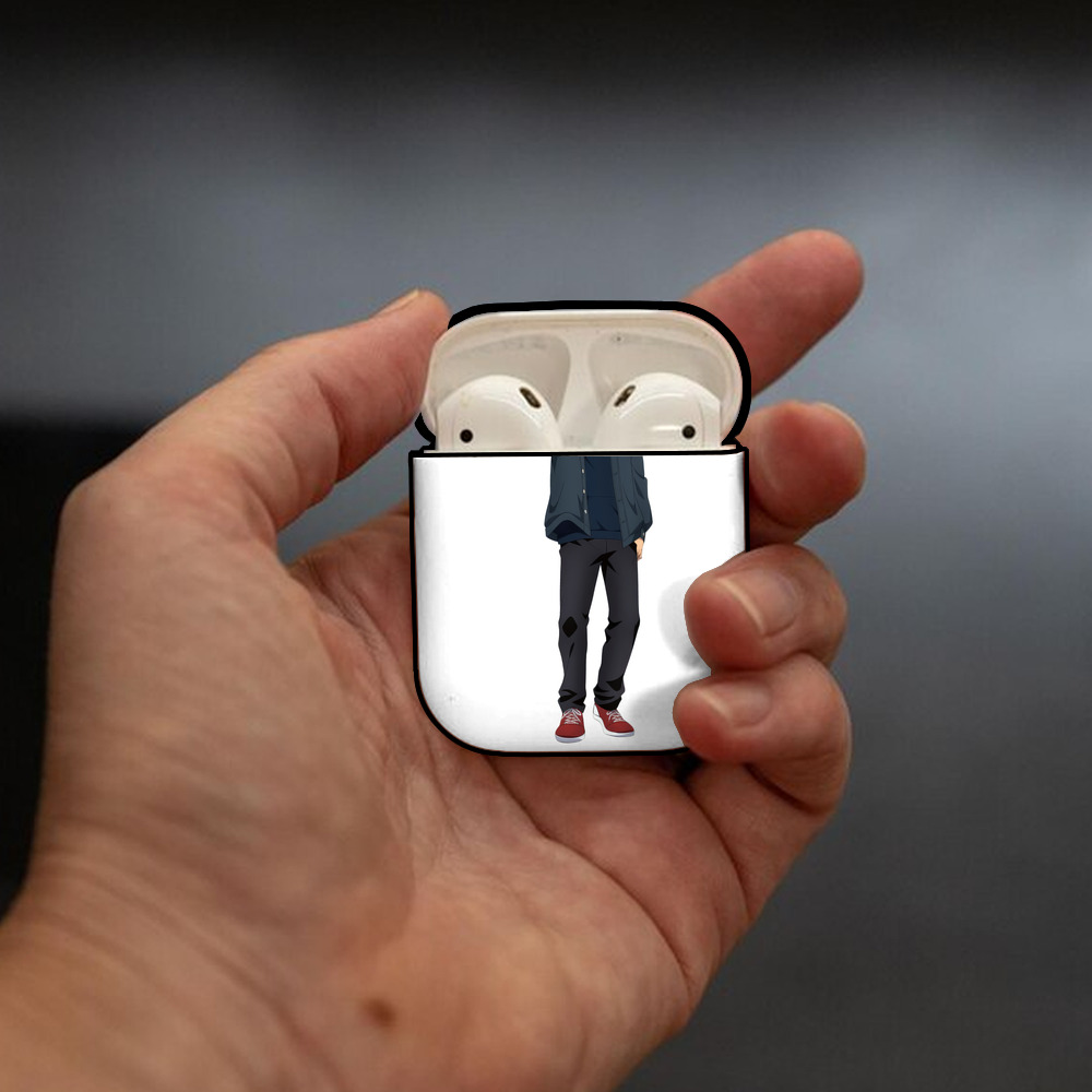 呪術廻戦 Jujutsu Kaisen AirPods 第2世代保護ケース ハードシェル ブラック 耐衝撃・防指紋・カラビナ付き