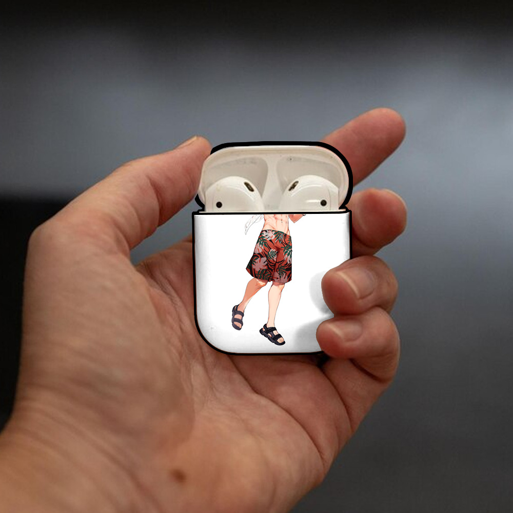 呪術廻戦 Jujutsu Kaisen AirPods 第2世代保護ケース ハードシェル ブラック 耐衝撃・防指紋・カラビナ付き