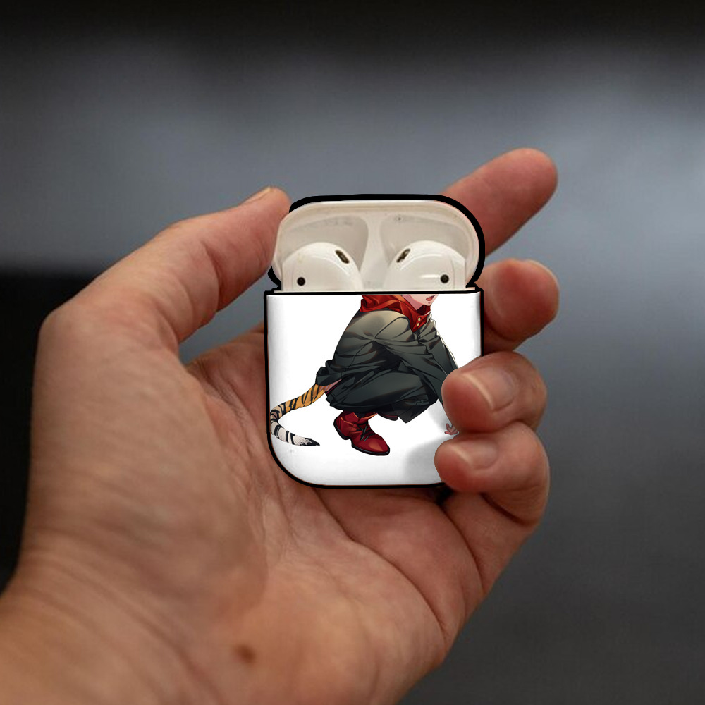 呪術廻戦 Jujutsu Kaisen AirPods 第2世代保護ケース ハードシェル ブラック 耐衝撃・防指紋・カラビナ付き