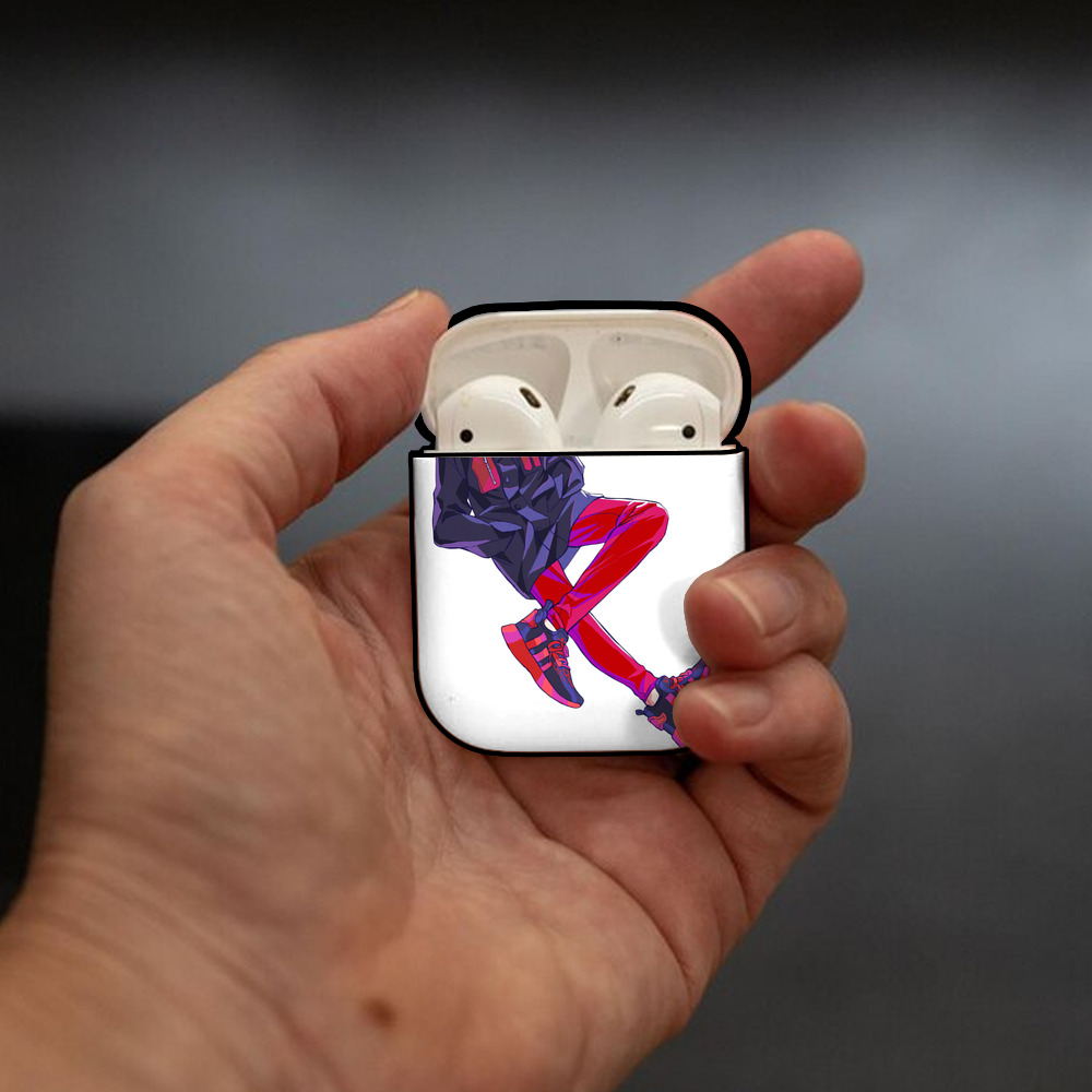 呪術廻戦 Jujutsu Kaisen AirPods 第2世代保護ケース ハードシェル ブラック 耐衝撃・防指紋・カラビナ付き