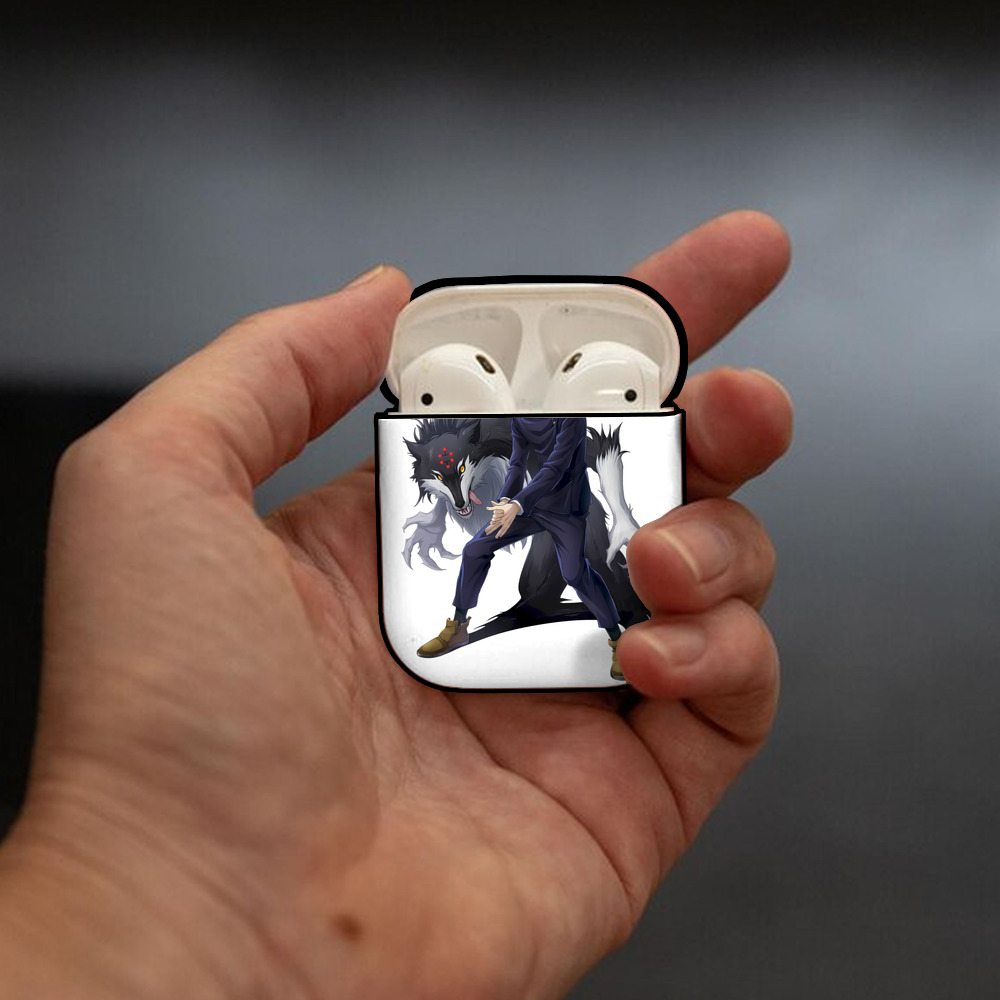 呪術廻戦 Jujutsu Kaisen AirPods 第2世代保護ケース ハードシェル ブラック 耐衝撃・防指紋・カラビナ付き