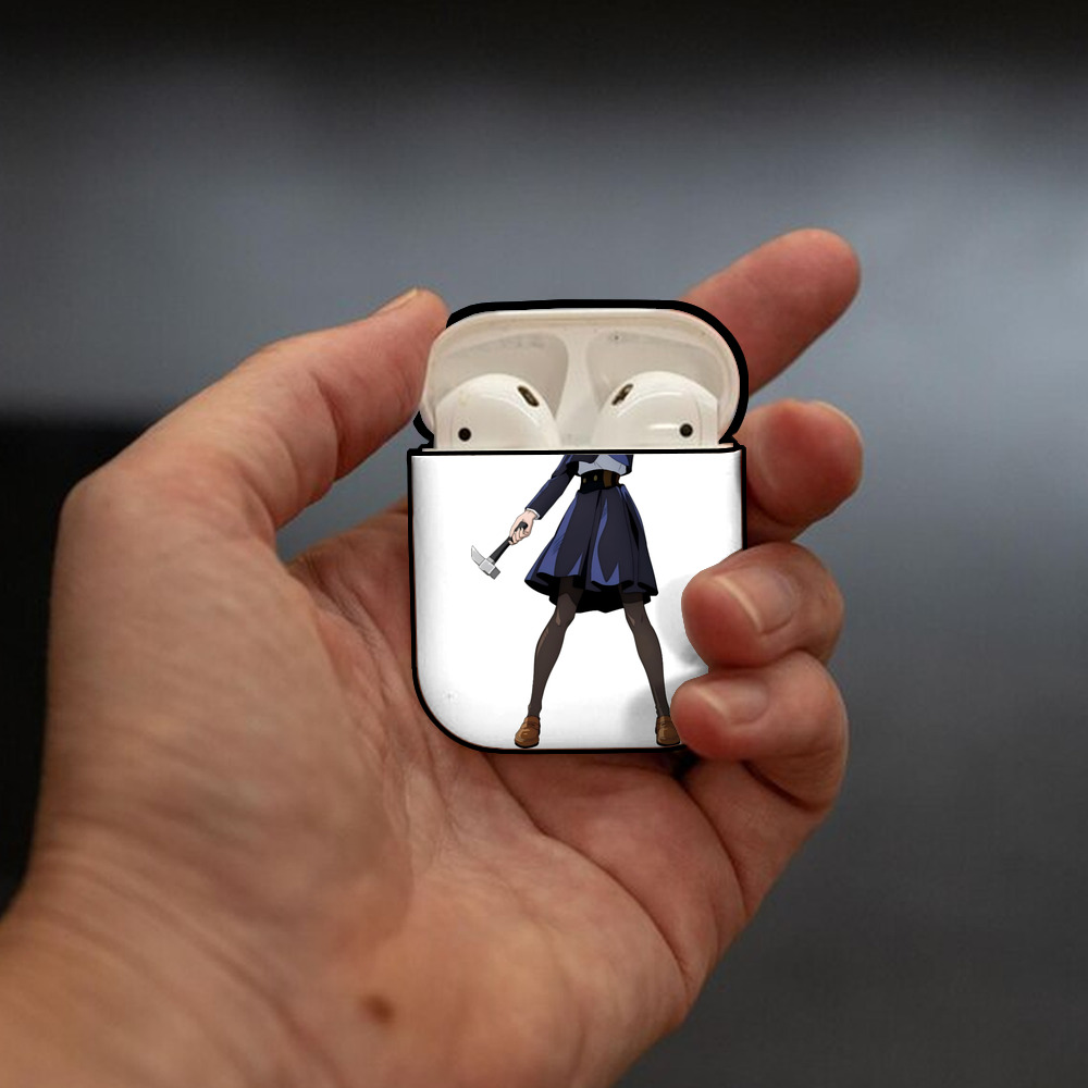 呪術廻戦 Jujutsu Kaisen AirPods 第2世代保護ケース ハードシェル ブラック 耐衝撃・防指紋・カラビナ付き